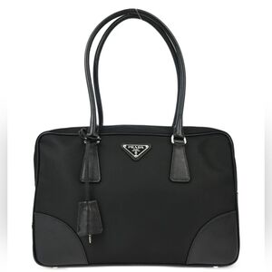 Prada Bauletto Saffiano Tessuto Bag.